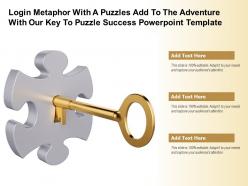 Login Metaphor With A Puzzles Add To The Adventure With Our Key To Puzzle Success Template
