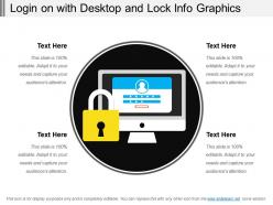 Login on with desktop and lock info graphics