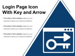 Login Page Icon With Key And Arrow