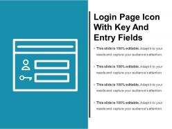 Login Page Icon With Key And Entry Fields