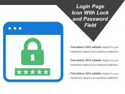 Login Page Icon With Lock And Password Field