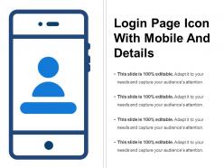Login Page Icon With Mobile And Details