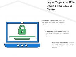 Login Page Icon With Screen And Lock In Center
