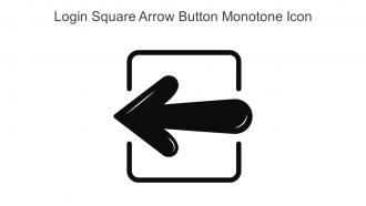 Login Square Arrow Button Monotone Icon In Powerpoint Pptx Png And Editable Eps Format