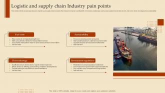 Logistic And Supply Chain Industry Pain Points
