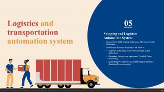 Logistic And Transportation Automation System Powerpoint Presentation Slides