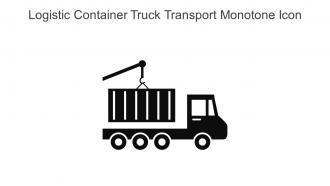 Logistic Container Truck Transport Monotone Icon In Powerpoint Pptx Png And Editable Eps Format