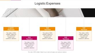 Logistic Expenses In Powerpoint And Google Slides Cpb