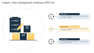 Logistic Order Management Warehouse KPI Icon
