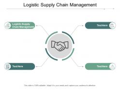 Logistic supply chain management ppt powerpoint presentation infographics backgrounds cpb