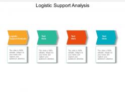 Logistic support analysis ppt powerpoint presentation ideas outline cpb