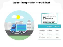Logistic transportation icon with truck