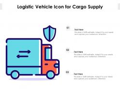 Logistic vehicle icon for cargo supply