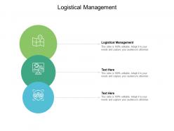 Logistical management ppt powerpoint presentation infographics professional cpb
