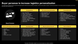 Logistics And Supply Chain Buyer Personas To Increase Logistics Personalization BP SS