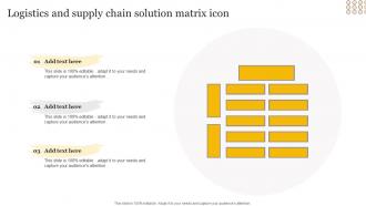 Logistics And Supply Chain Solution Matrix Icon