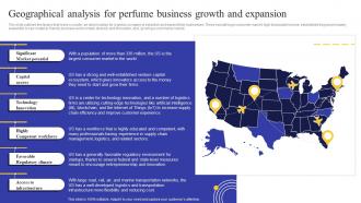 Logistics Business Plan Geographical Analysis For Perfume Business Growth And Expansion BP SS