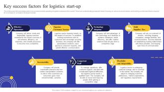 Logistics Business Plan Key Success Factors For Logistics Start Up BP SS
