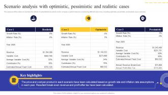 Logistics Business Plan Scenario Analysis With Optimistic Pessimistic And Realistic Cases BP SS