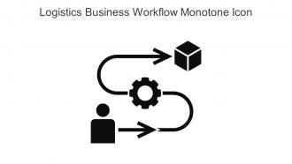 Logistics Business Workflow Monotone Icon In Powerpoint Pptx Png And Editable Eps Format