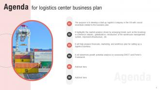 Logistics Center Business Plan Powerpoint Presentation Slides Compatible Analytical