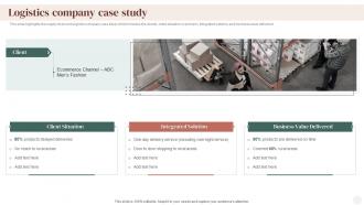Logistics Company Case Study Supply Chain Company Profile Ppt Icons
