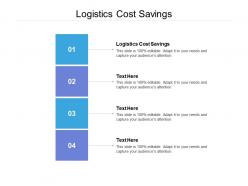 Logistics cost savings ppt powerpoint presentation portfolio infographics cpb