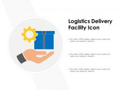 Logistics delivery facility icon