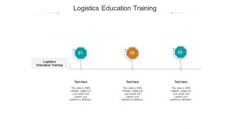 Logistics education training ppt powerpoint presentation professional portfolio cpb