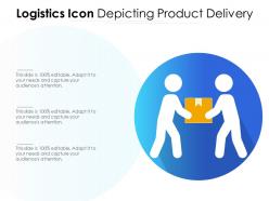 Logistics Icon Depicting Product Delivery