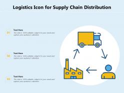 Logistics icon for supply chain distribution
