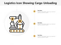 Logistics Icon Showing Cargo Unloading