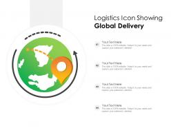 Logistics Icon Showing Global Delivery