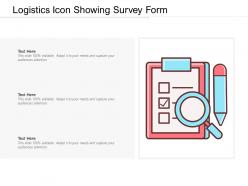 Logistics icon showing survey form