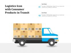 Logistics Icon With Consumer Products In Transit