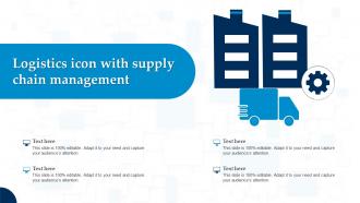 Logistics Icon With Supply Chain Management