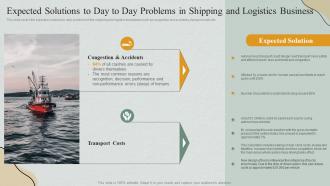 Logistics Management Steps Delivery And Transportation Expected Solutions To Day To Day Problems In Shipping