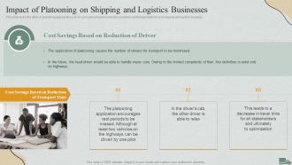 Logistics Management Steps Delivery And Transportation Impact Of Platooning On Shipping Logistics Businesses