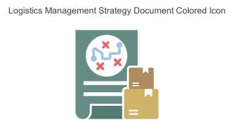 Logistics Management Strategy Document Colored Icon In Powerpoint Pptx Png And Editable Eps Format
