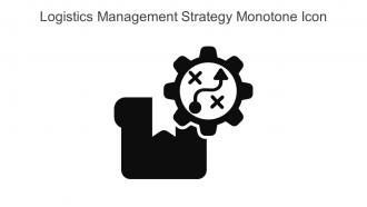 Logistics Management Strategy Monotone Icon In Powerpoint Pptx Png And Editable Eps Format