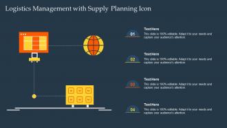Logistics Management With Supply Planning Icon