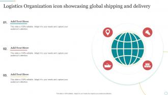 Logistics Organization Icon Showcasing Global Shipping And Delivery