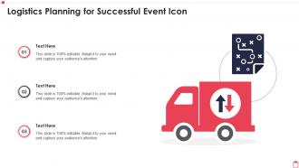 Logistics Planning For Successful Event Icon