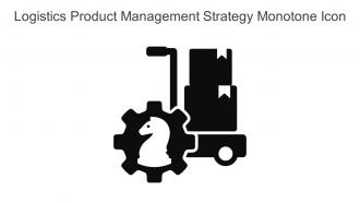 Logistics Product Management Strategy Monotone Icon In Powerpoint Pptx Png And Editable Eps Format