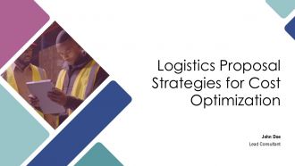 Logistics Proposal Strategies For Cost Optimization PPT Guidelines AT
