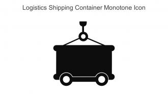 Logistics Shipping Container Monotone Icon in powerpoint pptx png and editable eps format