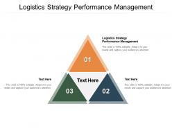 Logistics strategy performance management ppt powerpoint presentation guide cpb