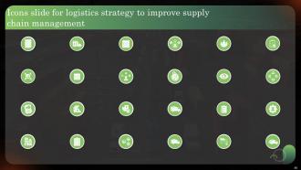 Logistics Strategy To Improve Supply Chain Management Powerpoint Presentation Slides Best Template