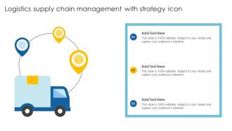 Logistics Supply Chain Management With Strategy Icon