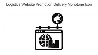 Logistics Website Promotion Delivery Monotone Icon In Powerpoint Pptx Png And Editable Eps Format